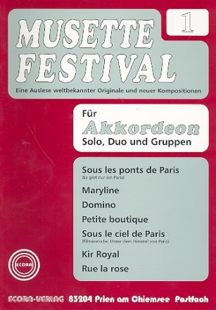 Musette Festival Band 1 fr Akkordeon (mit 2. Stimme)