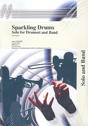 Sparkling Drums for concert band score and parts