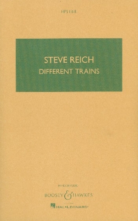 Different Trains for string quartet and pre-recorded tape study score