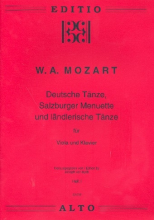 Deutsche Tnze, Salzburger Menuette und lndlerische Tnze Band 1 fr Viola und Klavier
