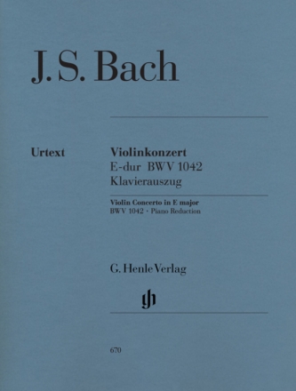 Konzert E-Dur BWV1042 fr Violine und Orchester fr Violine und Klavier