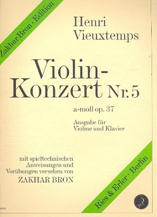 Konzert a-Moll Nr.5 op.37 fr Violine und Orchester Klavierauszug