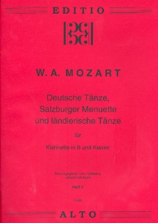 Deutsche Tnze, Salzburger Menuette und lndlerische Tnze Band 2 fr Klarinette (B) und Klavier