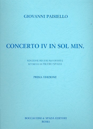 Concerto sol minore no.4 per cembalo e orchestra per 2 pianoforti