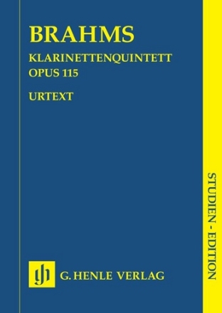 Quintett h-Moll op.115 fr fr Klarinette und Streichquartett Studienpartitur