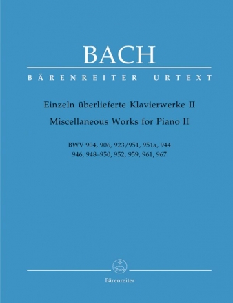 Einzeln berlieferte Klavierwerke Band 2  