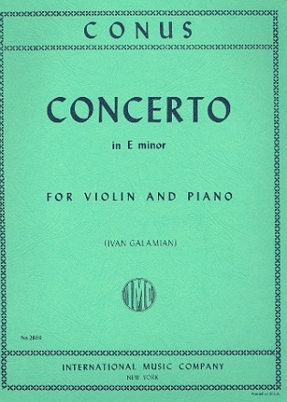 Concerto e minor for violin and piano