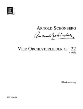 4 ORCHESTERLIEDER OP.22 KLAVIERAUSZUG DUERR, J.M., BEARB.