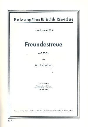 Freundestreue Marsch fr Akkordeon (mit 2. Stimme)