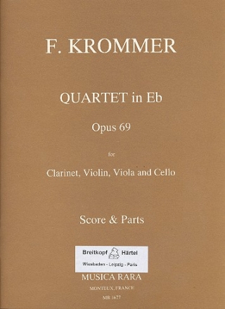 Quartett Es-Dur op.69 für Klarinette und Streichtrio Partitur und Stimmen