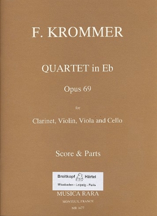 Quartett Es-Dur op.69 fr Klarinette und Streichtrio Partitur und Stimmen