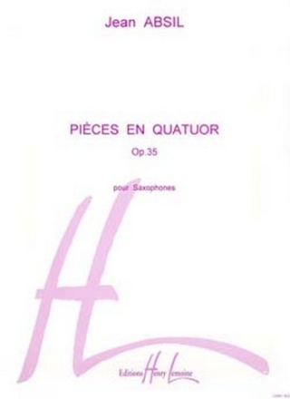 PIECES EN QUATUOR OP.35 FUER 4 SAXOPHONE (SATB),  PARTITUR+STIMMEN