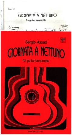 Giornata a nettuno for guitar ensemble, Partitur und Stimmen