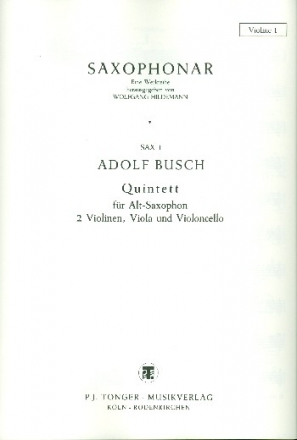 Quintett  fr Altsaxophon und Streichquartett Stimmen