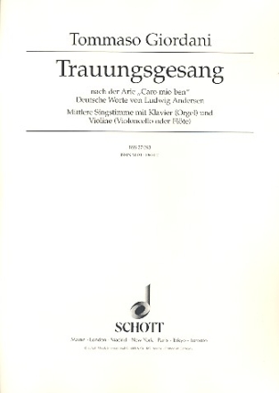 Herr, Du und Gott fr mittlere Singstimme und Klavier mit Violine (Flte, Violoncello)