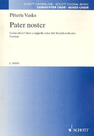 Pater Noster für gem Chor a cappella (Streichorchester ad lib) Partitur