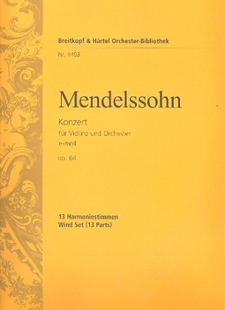 Konzert e-Moll op.64 fr Violine und Orchester Harmonie