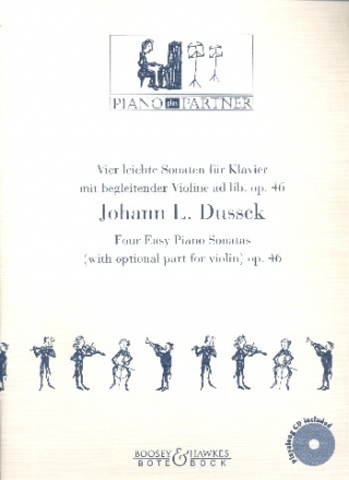 4 leichte Sonaten op.46 (+CD) fr Klavier (mit Violine ad lib.)
