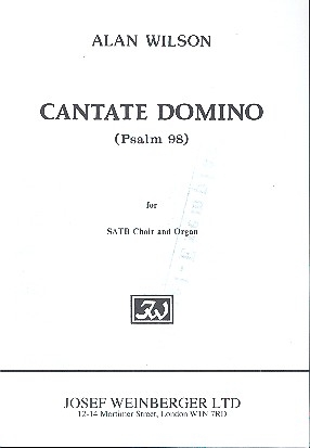 Cantate Domino (Psalm 98) for mixed chorus and organ score