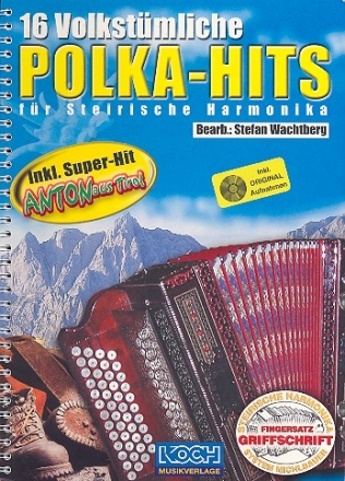 16 volkstmliche Polka-Hits fr steirische Harmonika mit Fingersatz und Griffschrift