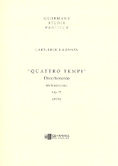Quattro Tempi op.55 for flute, oboe, clarinet in A, horn in F and bassoon study score