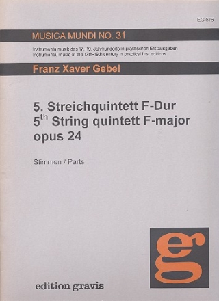Streichquartett F-Dur Nr.5 op.24 Stimmen