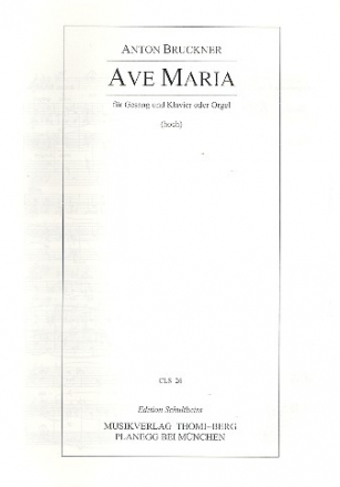Ave Maria fr Gesang (hoch) und Klavier (Orgel)