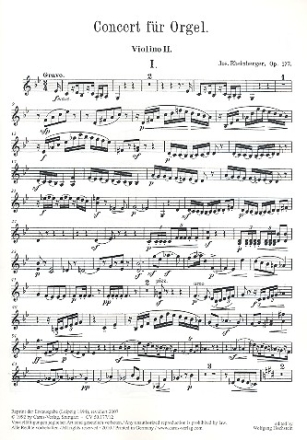 Konzert g-Moll Nr.2 op.177 fr Orgel und Orchester Violine 2
