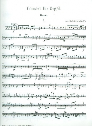 Konzert g-Moll Nr.2 op.177 fr Orgel und Orchester Kontraba