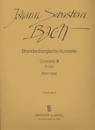 Brandenburgisches Konzert G-Dur Nr.3 BWV1048 fr Streicher Violoncello 3