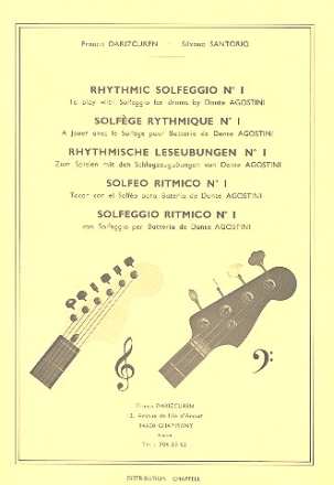 Solfge rythmique vol.1: a jouer avec le solfge pour batterie de Dante Agostini (Violin- und Baschlssel)