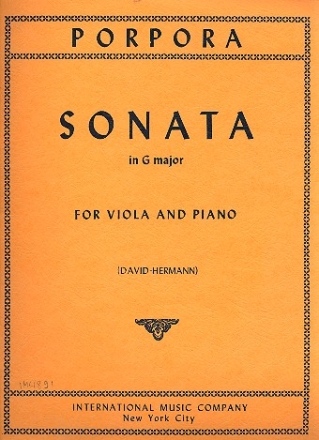 Sonata G major for viola and piano