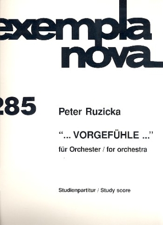 Vorgefhle fr Orchester Studienpartitur