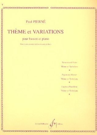 Thme et variations pour basson et piano
