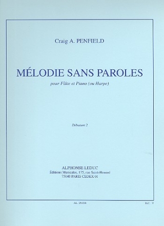 Mlodie sans paroles pour flte et piano (harpe)