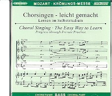 Krnungsmesse KV317 CD Chorstimme Bass und Chorstimmen ohne Bass