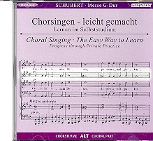 Messe G-Dur D167 CD Chorstimme Alt und Chorstimmen ohne Alt Chorsingen leicht gemacht