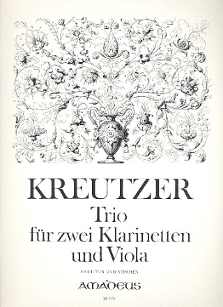 Trio fr 2 Klarinetten und Viola Partitur und Stimmen