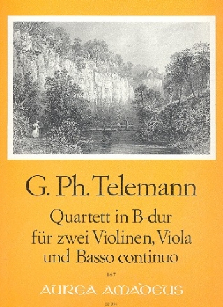 Quartett B-Dur fr 2 Violinen, Viola und Bc Stimmen