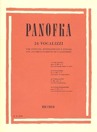 24 Vokalisen fr Sopran, Mezzosopran oder Tenor und Klavier