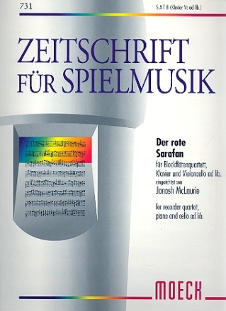 Der rote Sarafan fr 4 Blockflten (SATB), Klavier und Violoncello ad lib.