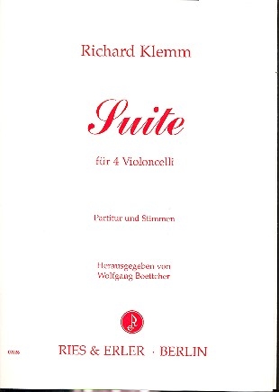 Suite fr 4 Violoncelli Partitur und Stimmen