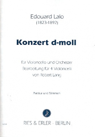Konzert d-Moll fr Violoncello und Orchester fr Violoncello solo und 3 Violoncelli Partitur und Stimmen (Vc 1-4)