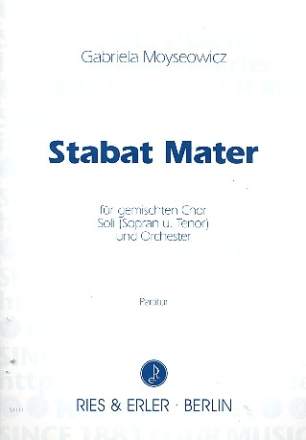STABAT MATER FUER SOLI (ST), CHOR UND ORCHESTER,  PARTITUR