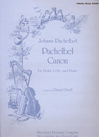 Canon for violin, violoncello and piano score and parts