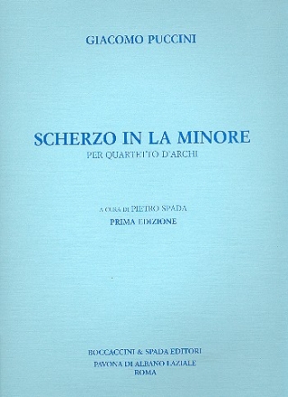 Scherzo la minore per quartetto d'archi partitura e parti