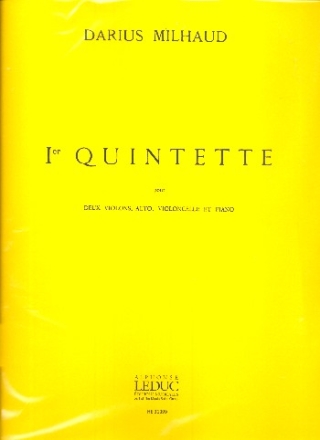 Quintette no.1 op.312 pour 2 violons, alto, violoncelle et piano partition et parties