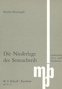 Die Niederlage des Sennacherib fr gem Chor und Orchester Studienpartitur