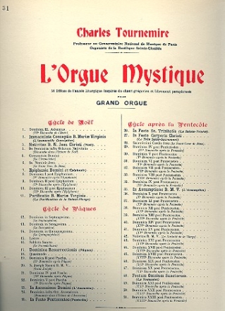 L'orgue mystique vol.31 dominica VI post pentecosten cycle apres la pentecote