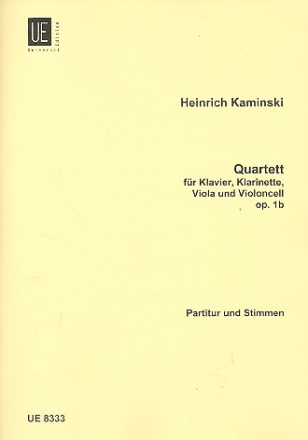 Quartett a-Moll op.1b  fr Klarinette, Viola, Violoncello und Klavier Partitur